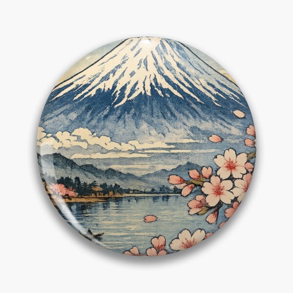 Item preview, Great Mt. Fuji and Sakura Ukiyo-e style designed and sold by JpnArts-Sak981.