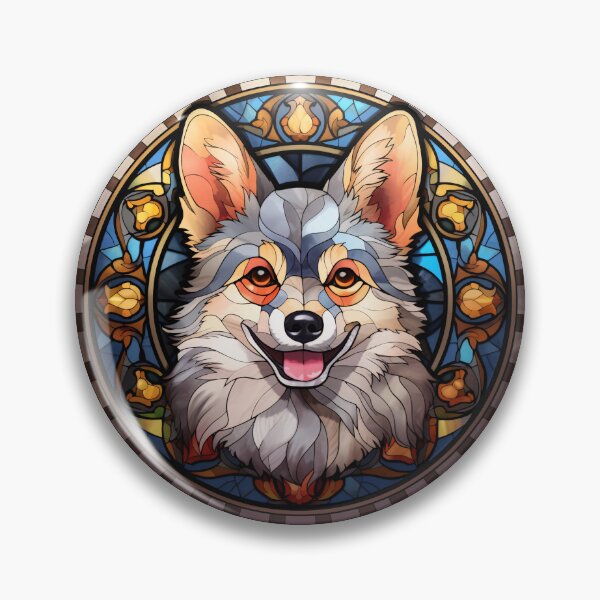 Item preview, Pomsky Dog Stained Glass Leadlight Artistic Design Mom Dad designed and sold by rafaeltto.