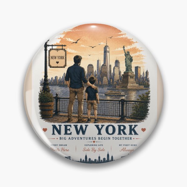 Item preview, New York Father Son Duo Big Adventures Begin Togethe designed and sold by BagFactoryUK.