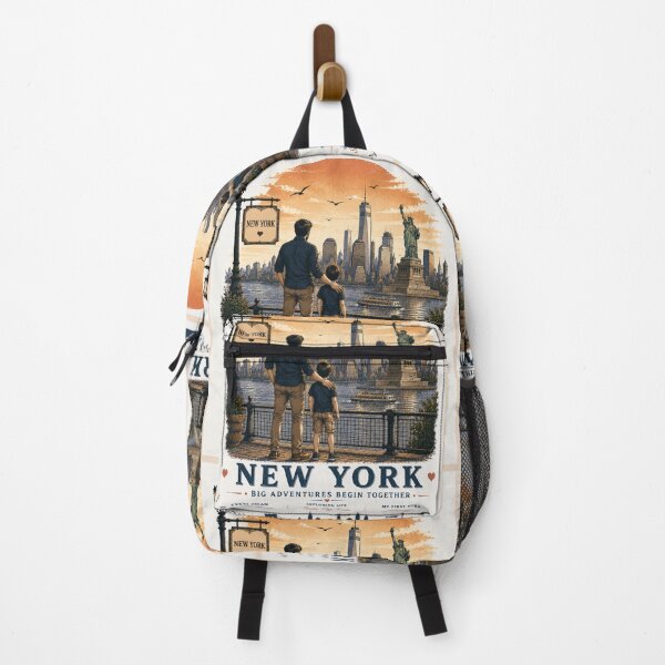 Item preview, New York Father Son Duo Big Adventures Begin Togethe designed and sold by BagFactoryUK.