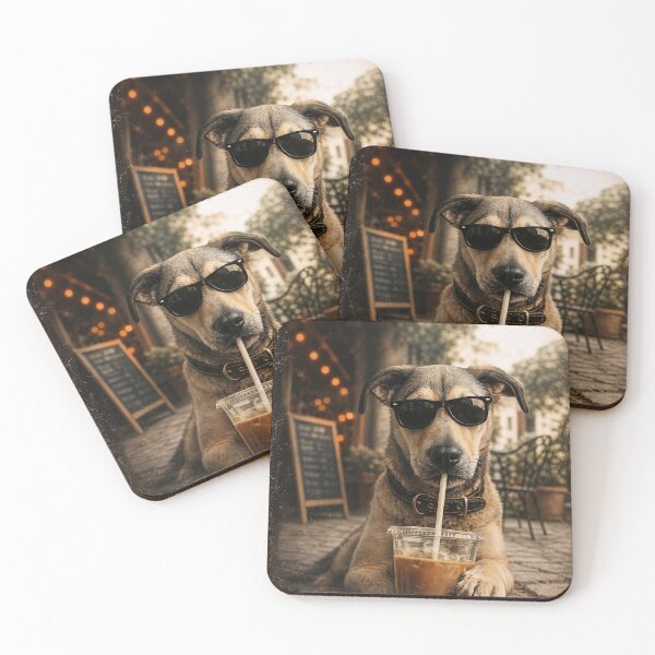 Item preview, Vintage Retro Dog Wall Art | Coffee Lover Gift designed and sold by LinaDesign Store.