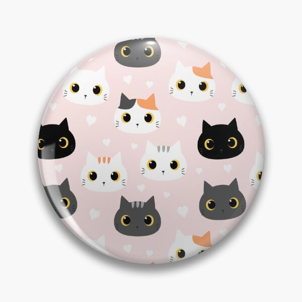 Item preview, Black, White and Grey Cats on Pink designed and sold by TeeGeeTees.