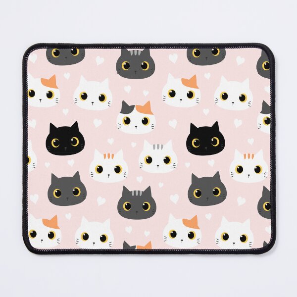 Item preview, Black, White and Grey Cats on Pink designed and sold by TeeGeeTees.
