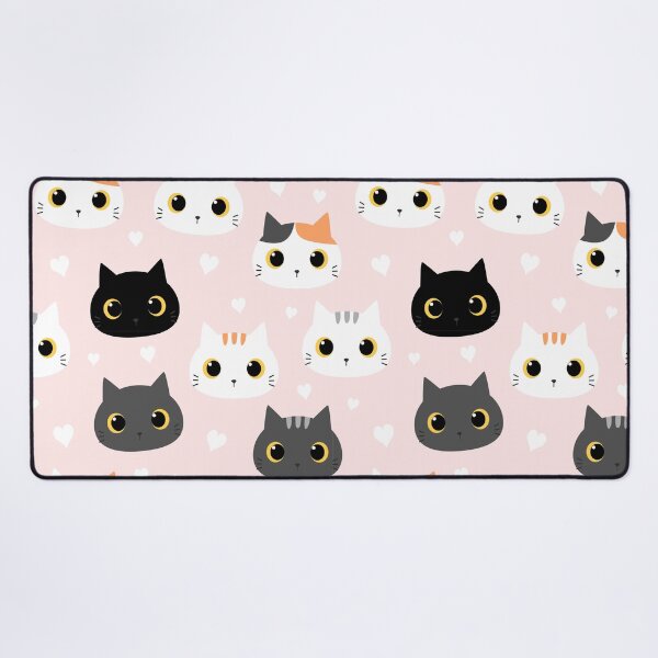 Item preview, Black, White and Grey Cats on Pink designed and sold by TeeGeeTees.