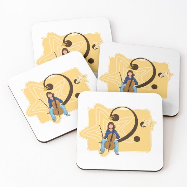 Item preview, Cellist on Bass Clef designed and sold by hyunyoungs_art.