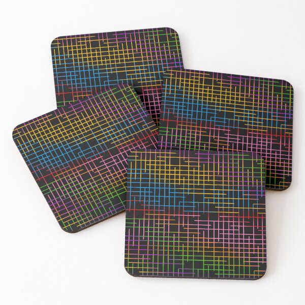Item preview, Colorful Crosshatch Pattern Design - Black  designed and sold by PatternTitan.