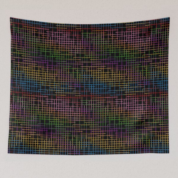 Item preview, Colorful Crosshatch Pattern Design - Black  designed and sold by PatternTitan.