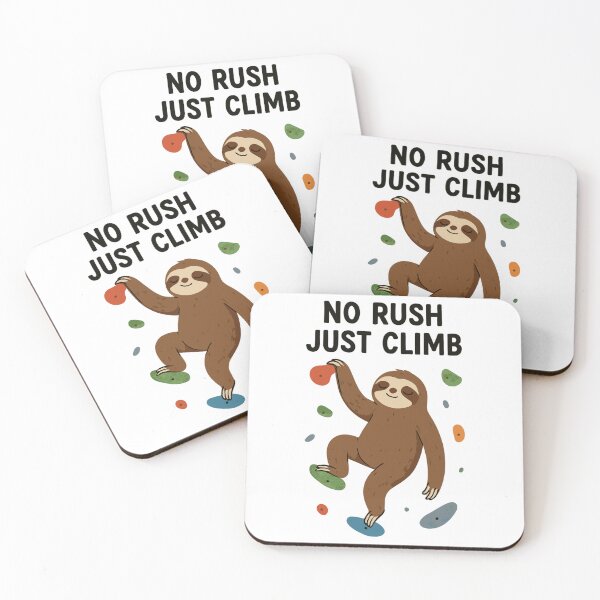 Item preview, Zen Sloth Bouldering: No Rush Just Climb designed and sold by Pineapple-Tree.