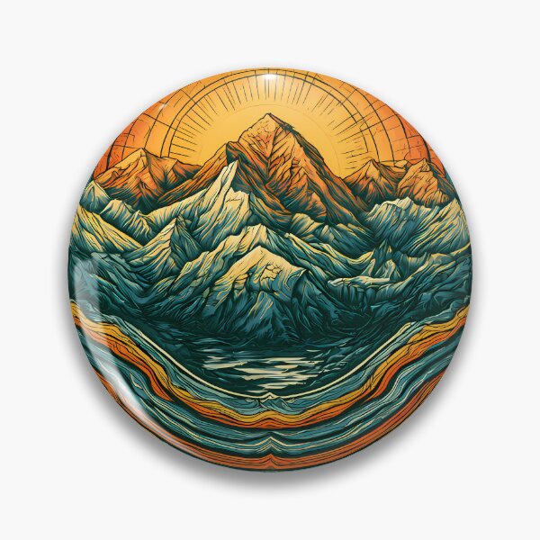 Item preview, Retro Mountain Sunset Graphic designed and sold by Structure-Blue.