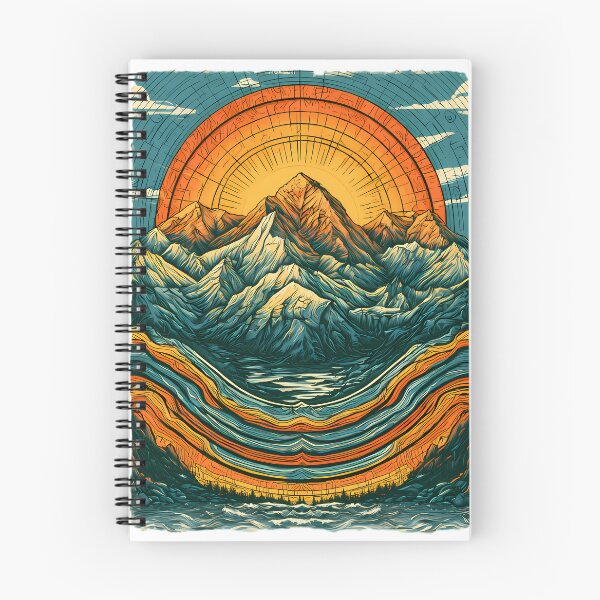 Item preview, Retro Mountain Sunset Graphic designed and sold by Structure-Blue.