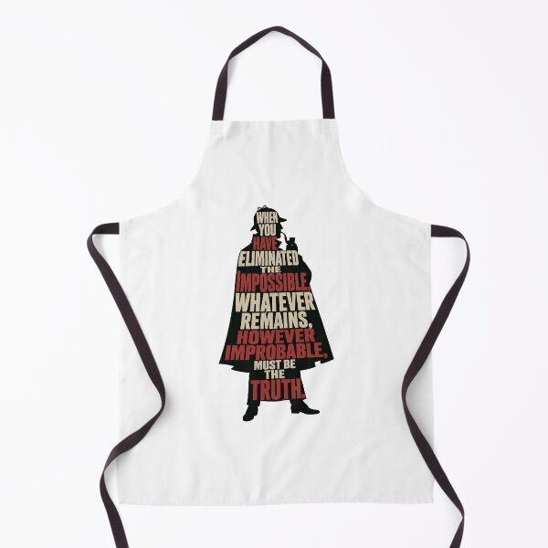 Item preview, Sherlock Holmes Eliminated the Impossible Quote Typography Art designed and sold by Fenay Designs.