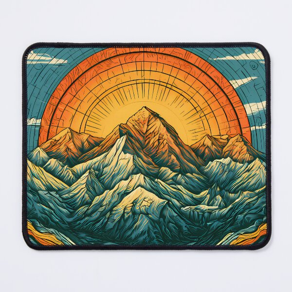 Item preview, Retro Mountain Sunset Graphic designed and sold by Structure-Blue.