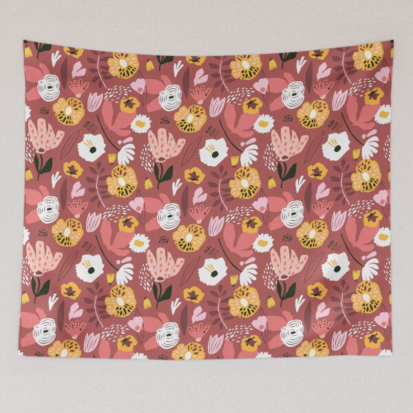 Item preview, Floral Seamless Pattern Retro Boho Botanicals designed and sold by Zaya_art.