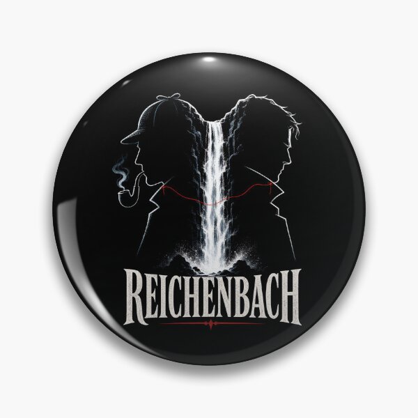 Item preview, Sherlock Holmes Reichenbach Falls Moriarty Silhouette Gothic Art designed and sold by Fenay Designs.