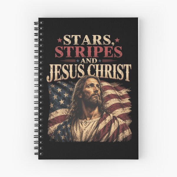 Item preview, 4th of July Stars Stripes and Jesus Christ American Flag designed and sold by OlakunleOloroz.