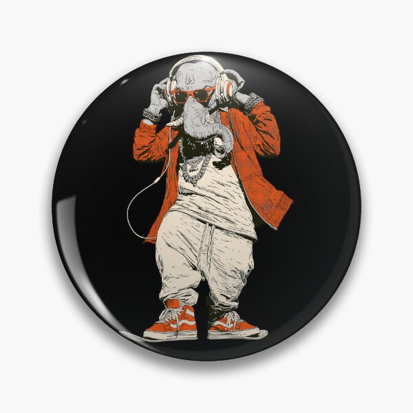 Item preview, Cool Streetwear Elephant DJ Music Pop Art designed and sold by PANNARUK THAILAND.