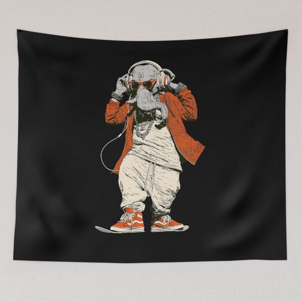 Item preview, Cool Streetwear Elephant DJ Music Pop Art designed and sold by PANNARUK THAILAND.