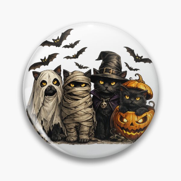 Item preview, Cute Black Cat Halloween Costume Squad | Ghost Witch Pumpkin Funny Cat Shirt designed and sold by HectorStore11.