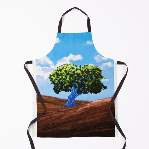 Item preview, Serene Tree on Brown Hills Nature Landscape Art designed and sold by CanvasCharms.