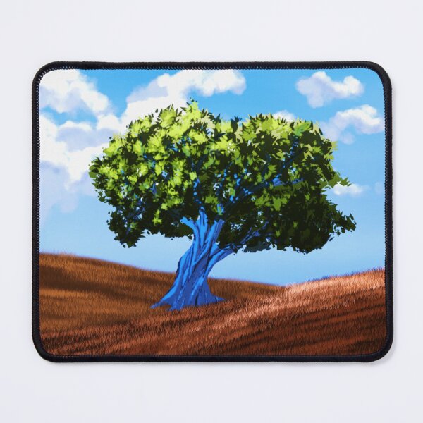 Item preview, Serene Tree on Brown Hills Nature Landscape Art designed and sold by CanvasCharms.