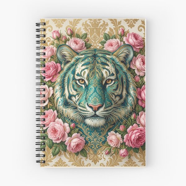 Item preview, Teal Tiger, Roses & Damask designed and sold by DesignsByPrnces.