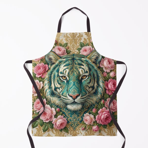 Item preview, Teal Tiger, Roses & Damask designed and sold by DesignsByPrnces.