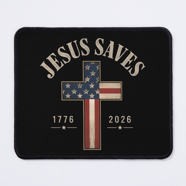 Item preview, 250 Years Jesus Saves JesUSAves USA Flag Patriotic Christian designed and sold by OlakunleOloroz.