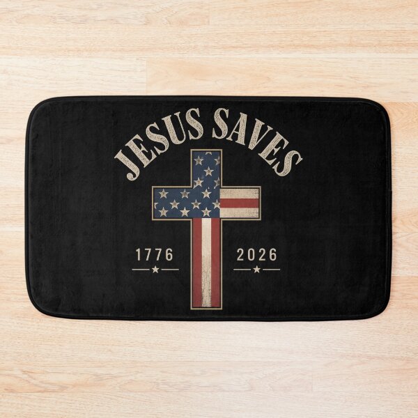 Item preview, 250 Years Jesus Saves JesUSAves USA Flag Patriotic Christian designed and sold by OlakunleOloroz.
