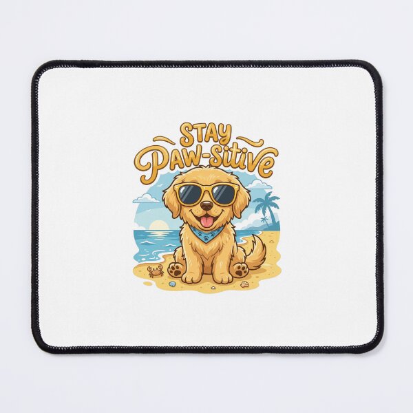 Item preview, Stay Pawsitive Funny Summer Pet Tee designed and sold by 7Four1 Designs.