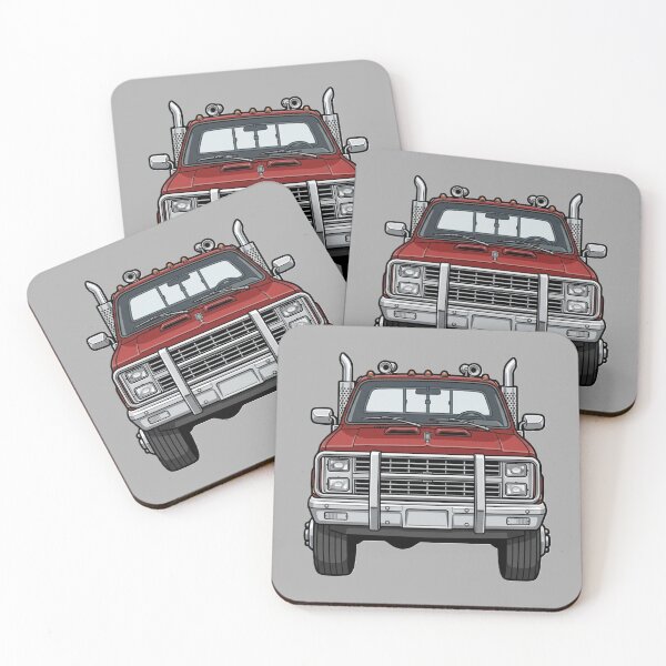 Item preview, Red Classic American Pickup Truck with Exhausts designed and sold by Late Theory.
