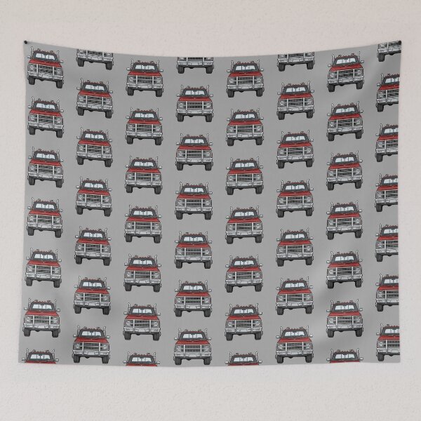 Item preview, Red Classic American Pickup Truck with Exhausts designed and sold by Late Theory.