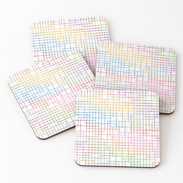 Item preview, Colorful Crosshatch Pattern Design - White  designed and sold by PatternTitan.