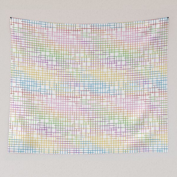 Item preview, Colorful Crosshatch Pattern Design - White  designed and sold by PatternTitan.