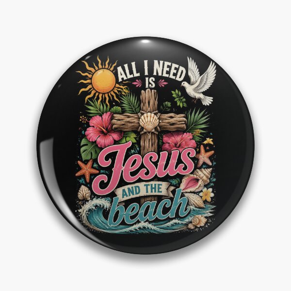 Item preview, All I Need is Jesus and The Beach Christian Summer designed and sold by OlakunleOloroz.
