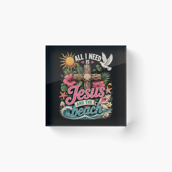 Item preview, All I Need is Jesus and The Beach Christian Summer designed and sold by OlakunleOloroz.