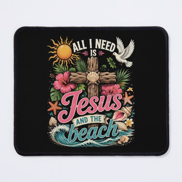 Item preview, All I Need is Jesus and The Beach Christian Summer designed and sold by OlakunleOloroz.