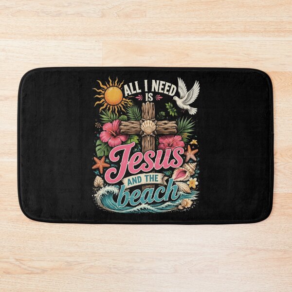 Item preview, All I Need is Jesus and The Beach Christian Summer designed and sold by OlakunleOloroz.