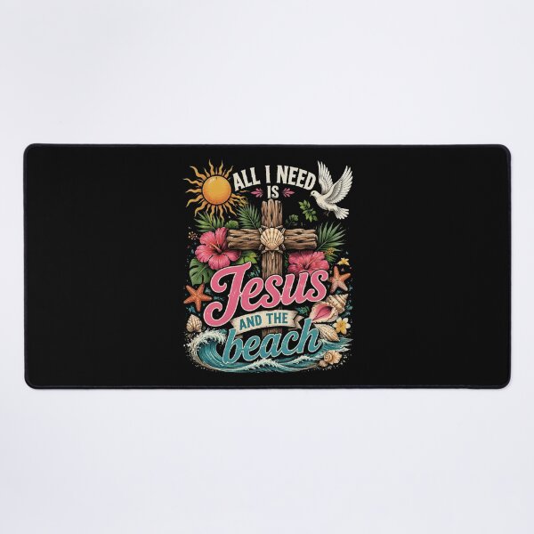Item preview, All I Need is Jesus and The Beach Christian Summer designed and sold by OlakunleOloroz.