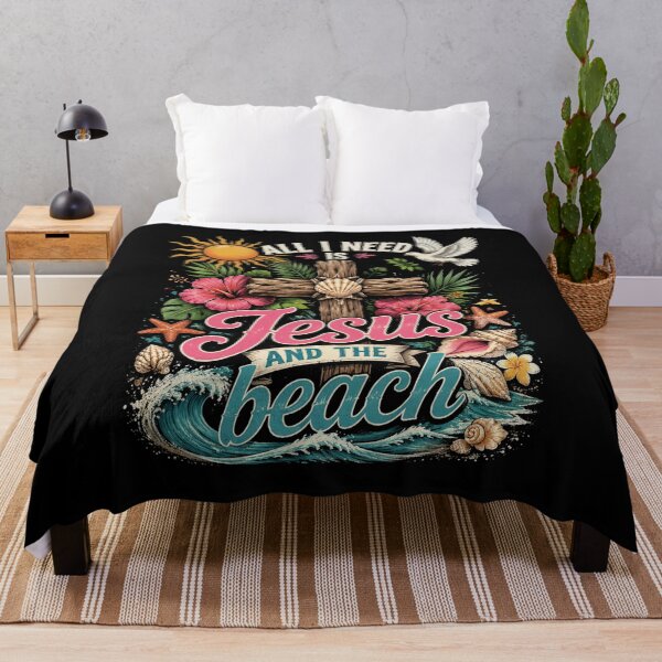 Item preview, All I Need is Jesus and The Beach Christian Summer designed and sold by OlakunleOloroz.