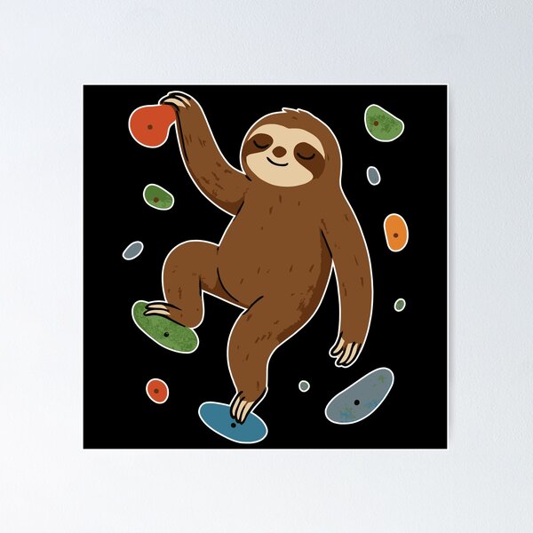 Item preview, Zen sloth bouldering on the wall designed and sold by Pineapple-Tree.