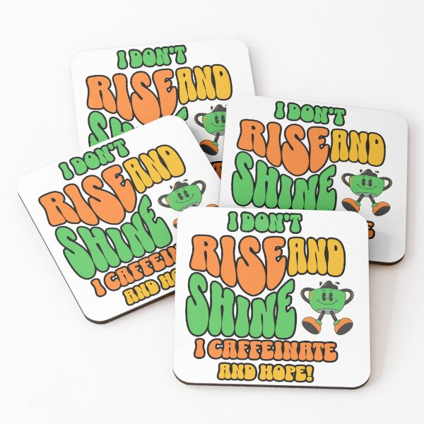 Item preview, I Caffeinate and Hope – Retro Coffee Humor designed and sold by Tin Robot Co..