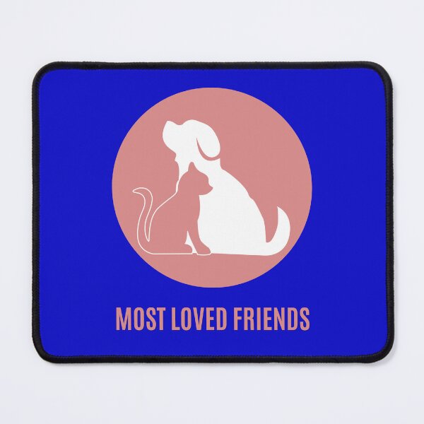 Item preview, Most Loved Friends Cat Dog T-Shirt Minimalist Pet Lover Gift Cat Mom Dog Mom Tee designed and sold by oonproducts.