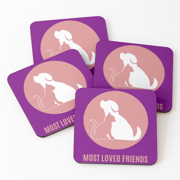 Item preview, Most Loved Friends Cat Dog T-Shirt Minimalist Pet Lover Gift Cat Mom Dog Mom Tee designed and sold by oonproducts.