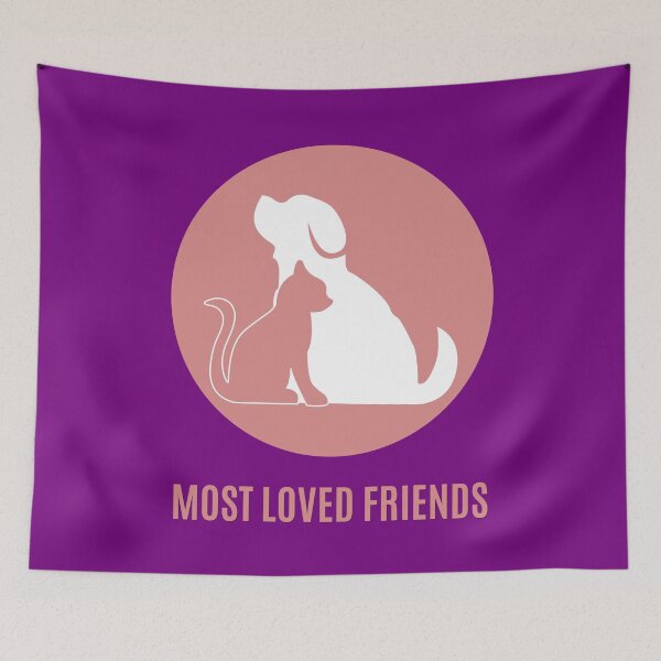 Item preview, Most Loved Friends Cat Dog T-Shirt Minimalist Pet Lover Gift Cat Mom Dog Mom Tee designed and sold by oonproducts.