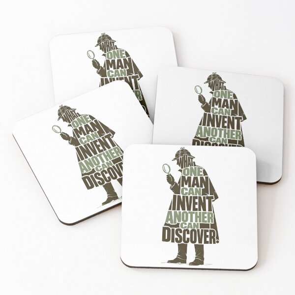 Item preview, Sherlock Holmes What One Man Can Invent Quote Typography Art designed and sold by Fenay Designs.