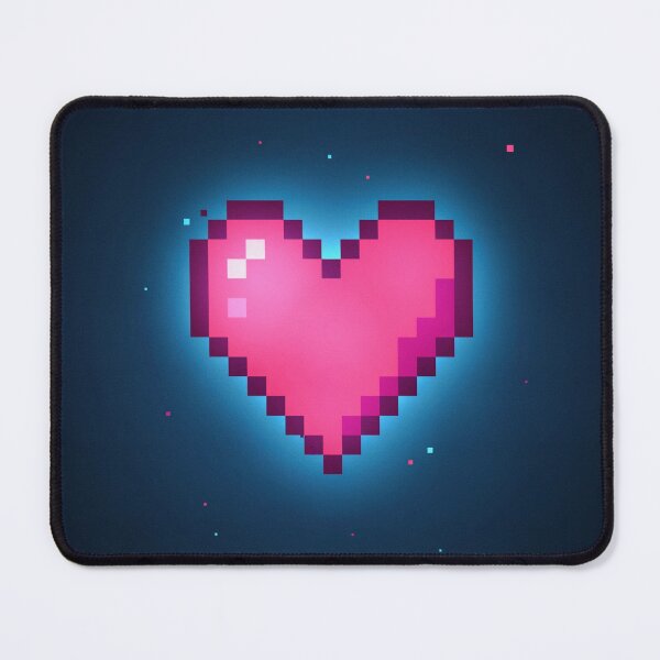 Item preview, Retro Pixel Heart - 8-Bit Gamer Love Print designed and sold by EtermaoDigital.