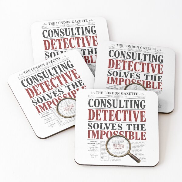 Item preview, Sherlock Holmes Consulting Detective Solves the Impossible Newspaper Art designed and sold by Fenay Designs.