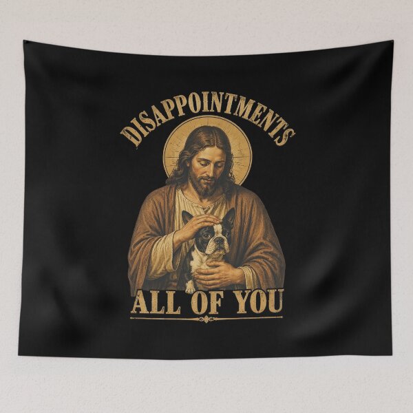 Item preview, Disappointed All of You Jesus English Bulldog designed and sold by OlakunleOloroz.