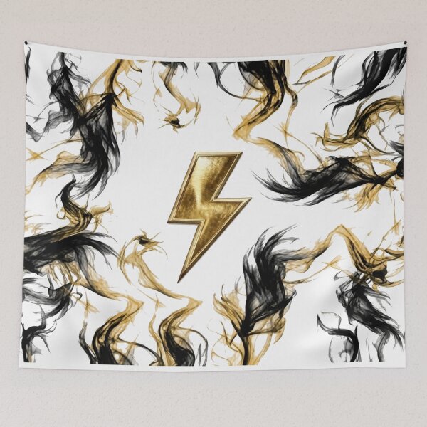 Item preview, Golden Lightning and Abstract Black Smoke designed and sold by Mcjiskra.