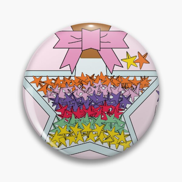 Item preview, Cute Star Shaped Gift Box with Colorful Paper Stars and Pink Ribbon Illustration designed and sold by ChaReePat.